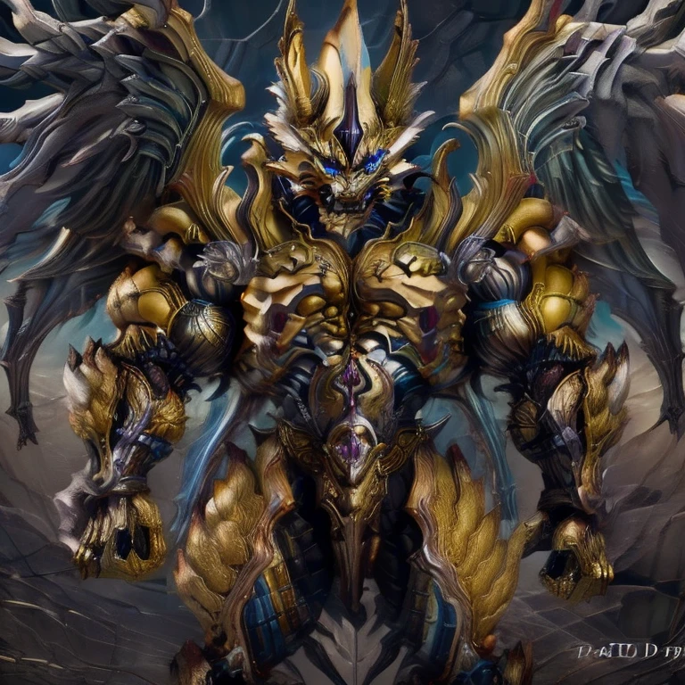 (Pokémon) (Zeraora), (masterpiece, best quality, detailed:1.2), (nj5furry), (medieval armor:1.3) sparkling skin, Vibrant colors, 4K, GOLD armor, Its full plate armor emphasizes the muscles. big muscle (pecs, triceps, traps) unusually developed muscular body, body full of huge muscles. showing off muscles, pectorales enormes. Exaggeratedly huge muscles. Gigachad Muscular, Very muscular, Large pecs, Spread wings, It has wings. have big wings. has 10 large wings. It has large golden wings. The feathers on its wings are detailed and realistic. FULL BODY, giant, huge body, long legs, gigantic, City background, skyscraper, futuristic city, super hero, hero, massive muscles, huge pecs, chiseled abs, huge pectorals, exaggeratedly huge muscles.