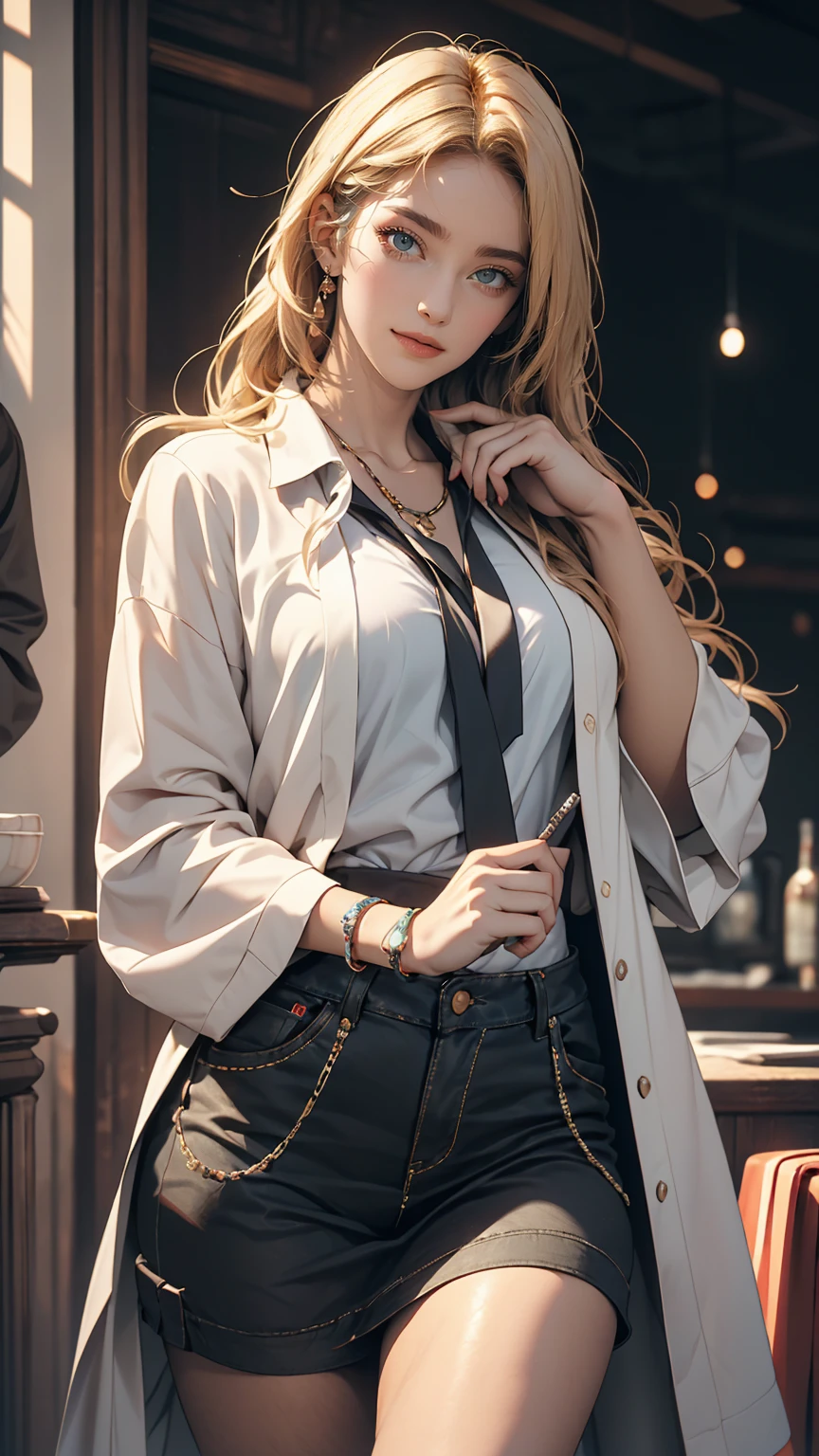 highest quality, masterpiece, Ultra-high resolution, (Realistic: 1.4), (see off: 1.4), (see off: 1.4), Don't look at the camera, RAW Photos, One Girl, Black Hair, (Straight Bob: 1.4), (Patsun: 1.4), bangs, smile, Shiny skin, Dramatic lighting, Neat, T-Shirts, Whitesummer sweater, (big: 0.9), garden