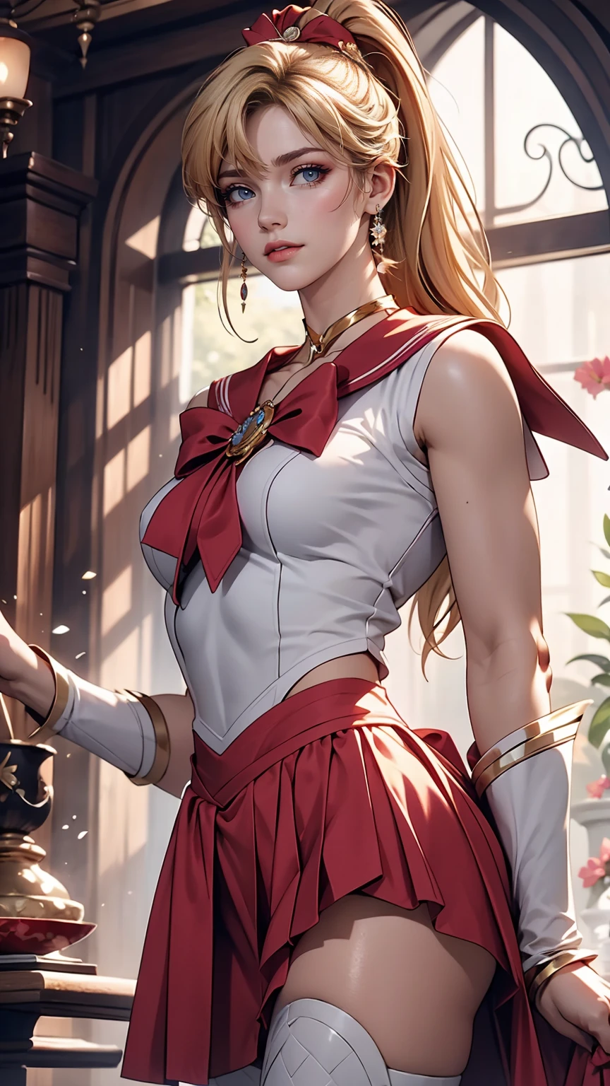 ((masterpiece)), (highest quality), (Super detailed), ((Very detailed)), 4K, (8k), Sailor Moon, Long Blonde Hair, Double Ponytail, Sailor Moon Aesthetics, Dream Core,
