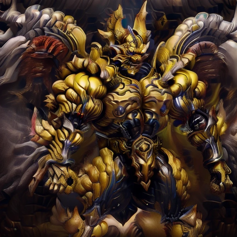 (Pokémon) (Zeraora), (masterpiece, best quality, detailed:1.2), (nj5furry), (medieval armor:1.3) sparkling skin, Vibrant colors, 4K, GOLD armor, GOLDEN armor, Its full plate armor emphasizes the muscles. big muscle (pecs, triceps, traps) unusually developed muscular body, body full of huge muscles. showing off muscles, pectorales enormes. Exaggeratedly huge muscles. Gigachad Muscular, Very muscular, Large pecs, Spread wings, It has wings. have big wings. has 10 large wings. It has large golden wings. The feathers on its wings are detailed and realistic. FULL BODY, giant, huge body, long legs, gigantic, City background, skyscraper, futuristic city, super hero, hero, massive muscles, huge pecs, chiseled abs, huge pectorals, exaggeratedly huge muscles. METALLIC