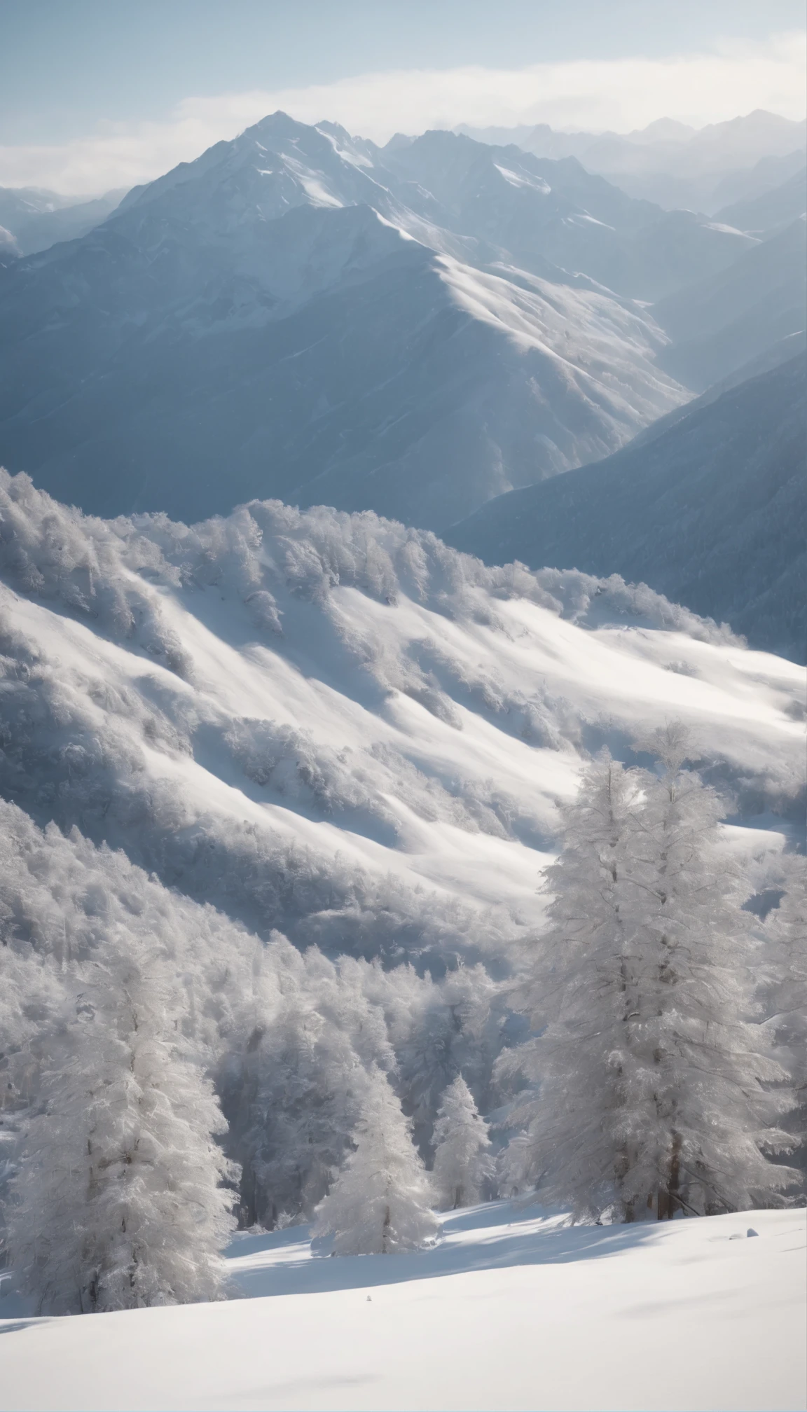 Mountain頂のふもとに優雅にたたずむ松で飾られた雄大なMountainの谷の風景、映画の光の下で輝くsnowをかぶったMountain頂が特徴です。This highly detailed 8K scene is beautifully rendered in Octane.、Boasts intricate, highly detailed elements that create a hyper-realistic atmosphere。The landscape is illuminated with HDR lighting.、Realistic shadows are elegantly cast across the terrain.、Enhances depth and three-dimensionality。Mountain、snow、The intricate details of the bark are beautifully highlighted.、It produces photorealistic images that are nearly indistinguishable from reality.。This art piece is trending