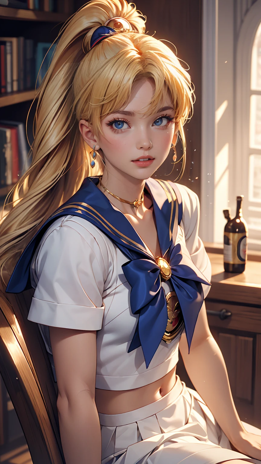 ((masterpiece)), (highest quality), (Super detailed), ((Very detailed)), 4K, (8k), Sailor Moon, Long Blonde Hair, Double Ponytail, Sailor Moon Aesthetics, Dream Core,