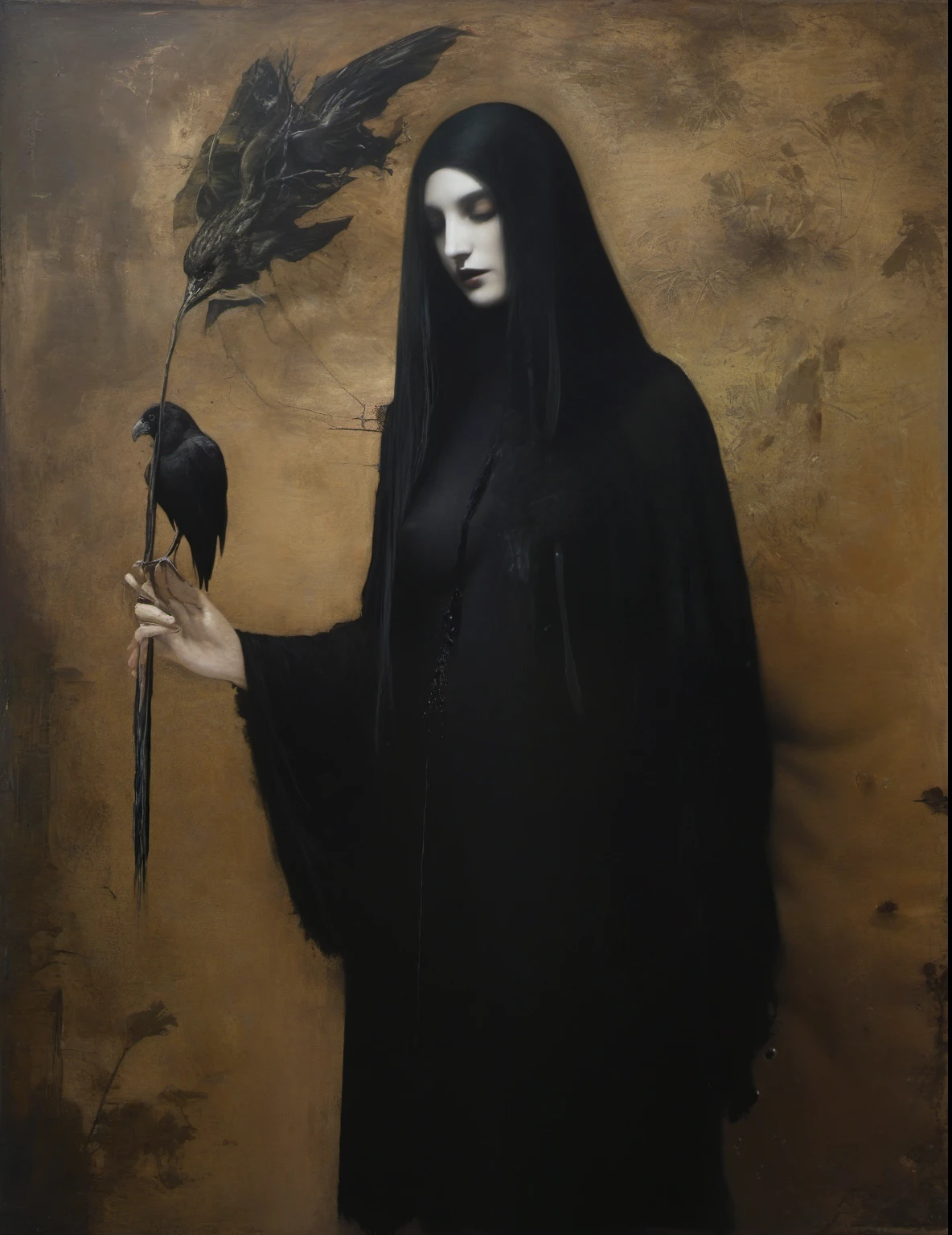 James Gurney, Surrealist art , dream-like, Mysterious, Provocative, symbolic, Complex, detailed,, (Gothic but very beautiful:1.4), (masterpiece, highest quality:1.4) , Nicola Samori Style,
