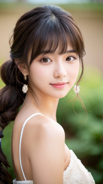 18 year old beautiful girl, Big eyes, big breasts, Glamour, 8k, highest quality, (highly detailed head: 1.0), (highly detailed face: 1.0), (very thin hair: 1.0), Highly detailed official artwork, anime moe art style, Clean detail art, smile, ponytail, nude, Cute Japanese women,very big breasts ,Japan,beautiful breasts,beautiful eyes,snow scene,looking at camera