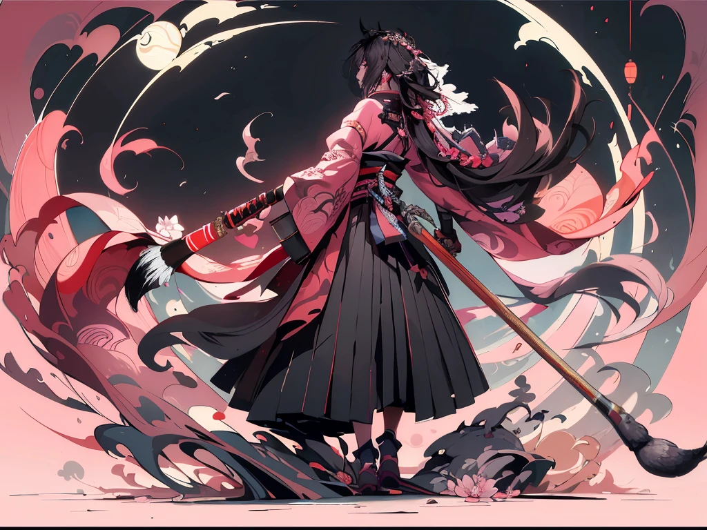 (masterpiece、highest quality、highest quality、Watercolor(curly)、Official Art、Beautiful and aesthetic:1.2)、(One Girl:1.3)、(Fractal Art:1.3)、(kimono)、Upper body、From the side、Looking at the audience、pattern、Flowers, Birds, Wind and Moon、Yuki、A Thousand Cranes、cloud、lanthanum、Starry Sky、performer、(Tabletop, highest quality), 8k wallpaper, Very detailed, Sexy Female Ronin, Male Ronin, Embrace, warrior, Cherry border, Japan tattoos, knife, Japan, night, moonlight, Vector style art, erotic, Movie Poster Style, lettering.