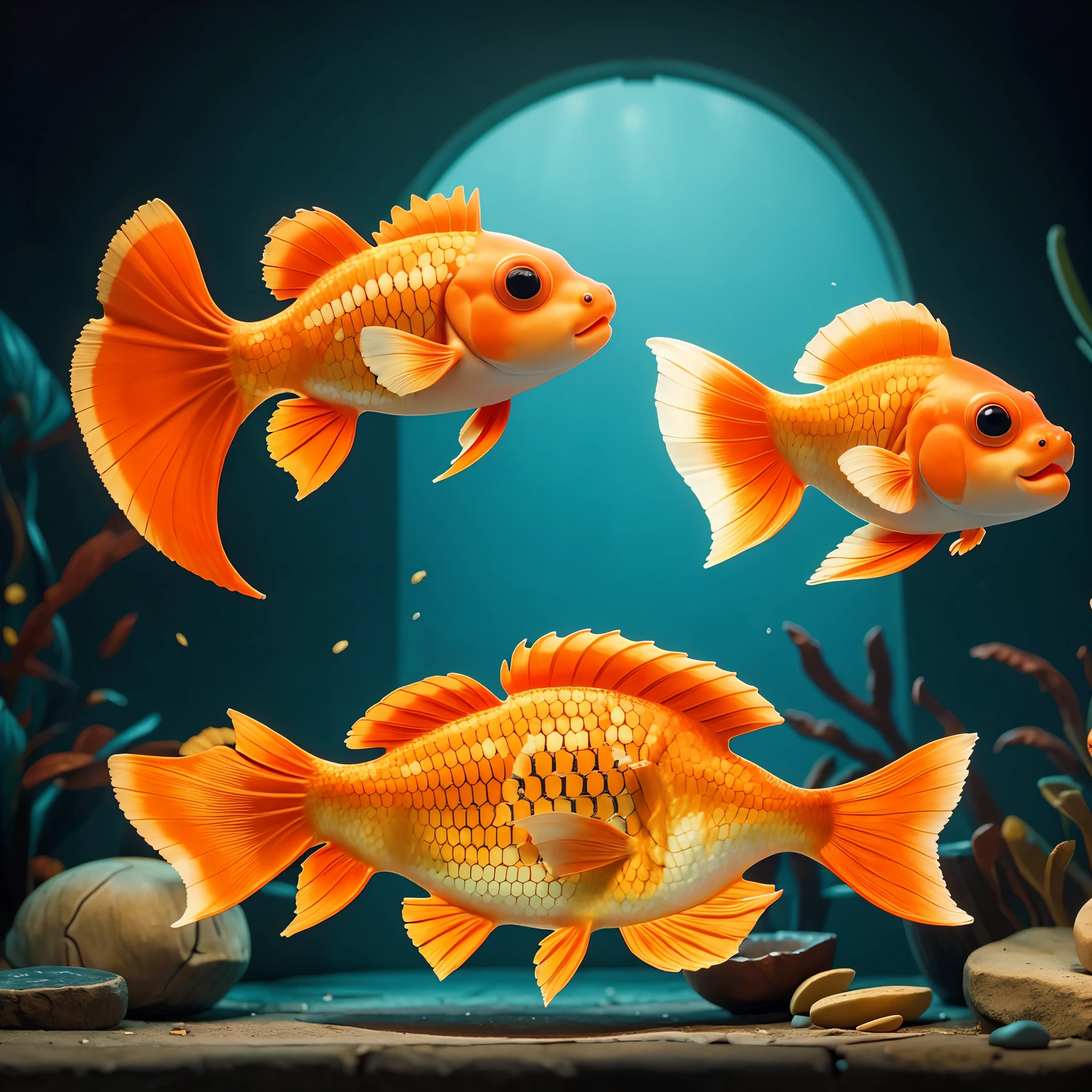 Killer Rabid pet goldfish, single fish, killer