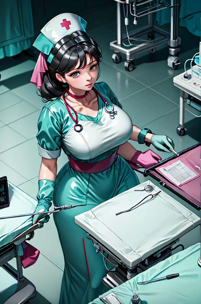 nurse uniform,hospital, latex nurse suit,nurses,busty,elbow gloves,labcoat,black hair woman,red eyes , gigantic ,medical instruments,asian nurse,two nurses,speculum,examination room,oversize ,big ass ,strap on, lay on table ,legs spreaded,giving birth,gyno chair , dentist,Milf,latex,grey uniform,oversize breasts