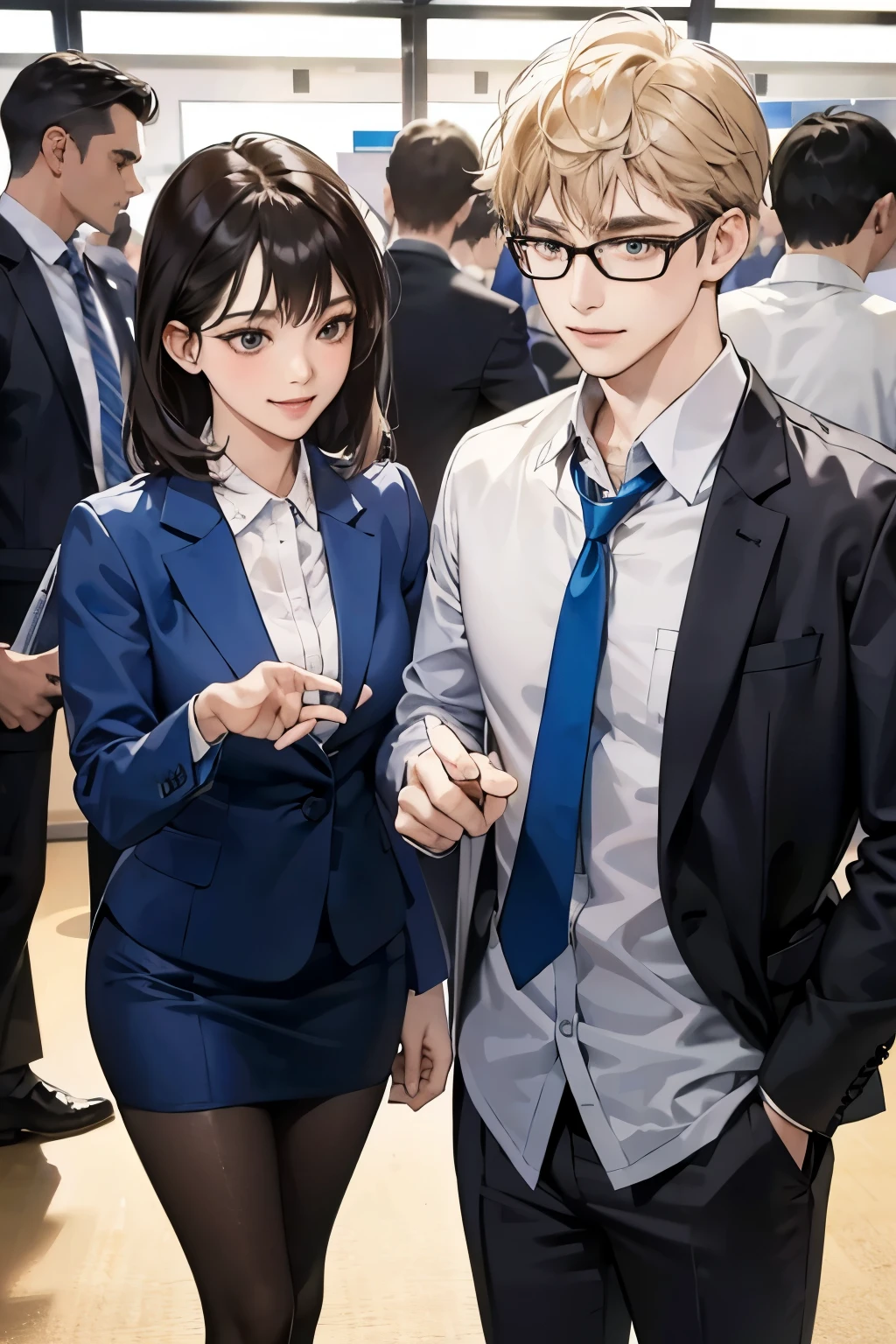 JOBFair 2 people smile Company Information conversation Corporate Booths panel student men and women ENJOY