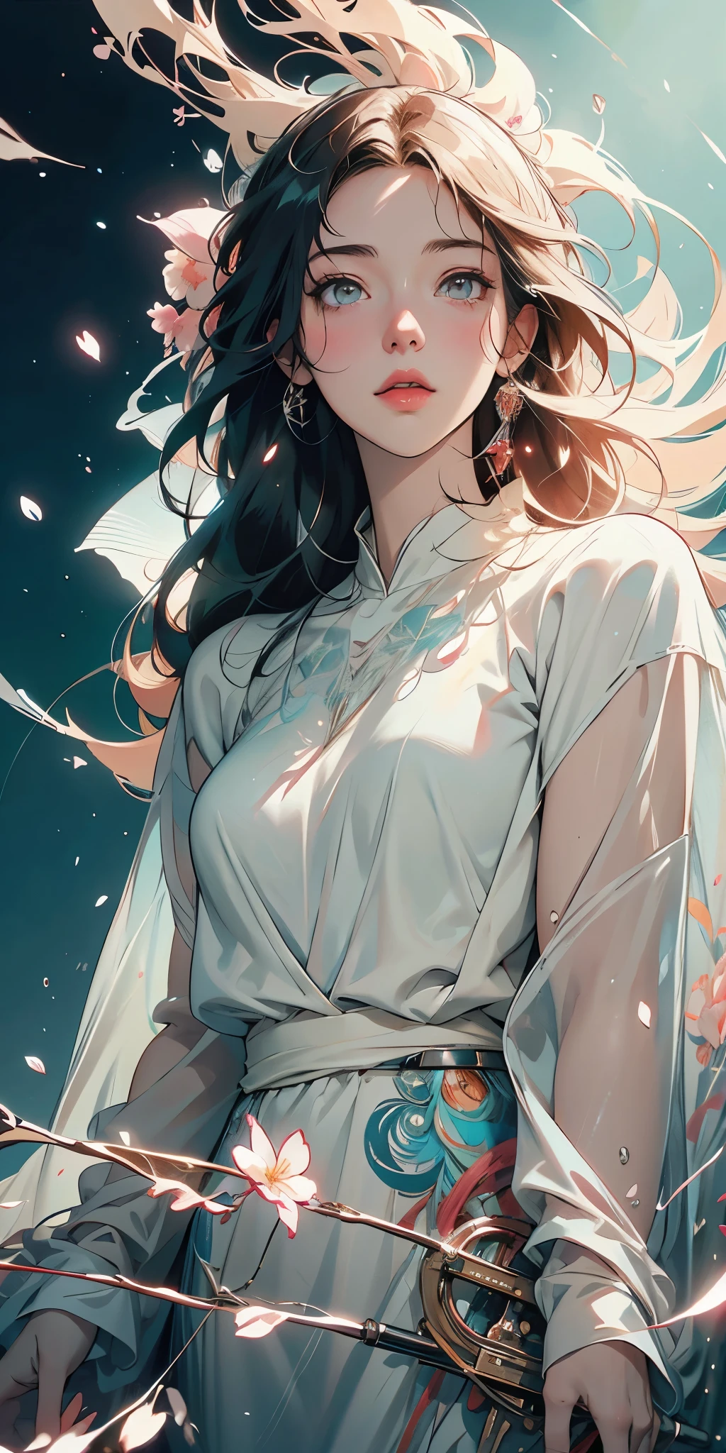 pace girl| standing alone on hill| centered| detailed gorgeous face| anime style| key visual| intricate detail| highly detailed| breathtaking| vibrant| panoramic| cinematic| Carne Griffiths| Conrad Roset| ghibli