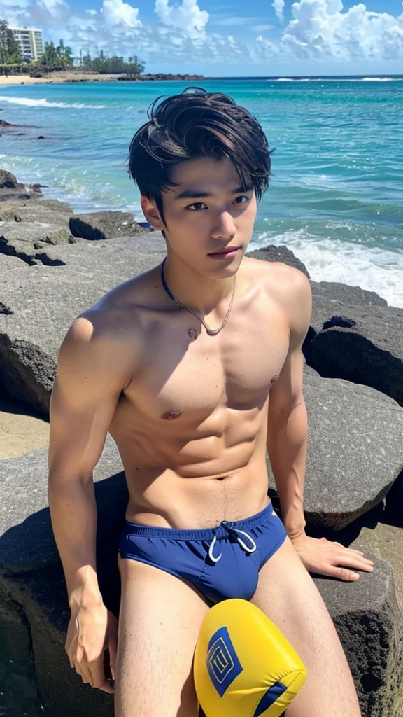 male Age 20 swimwear hawaii lifesaver