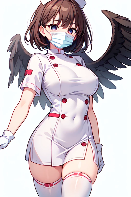 ((Masterpiece, top quality, high resolution, highly detailed CG unified 8K wallpaper, photorealistic, Raw photo, 8K)), (huge stunning goddess shot, very hot and sexy, jaw-dropping beauty, perfect proportions, beautiful body, average body beauty:1.3), (sexy nurse:1.3), (Wearing a nurse's uniform, squatting and picking up a fallen ballpoint pen, and smiling like an angel), 