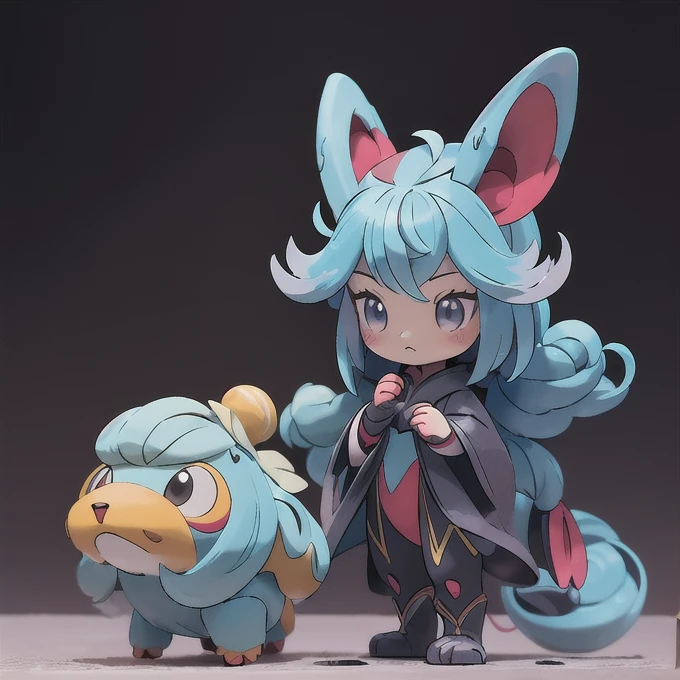 Close-up of a statue of a girl and a cat，PVC Statue，美好的微笑公司fantasy，anime statue，author：Ryan Yee，（Highly detailed characters），author：Tooth Wu，author：Yang J，wlop and krenz cushart，Resin and Clay Art，Designed by senior character artists，anime characters，Designed by Shitao，Designed by Jason Chan，（fantasy）Monster characters sprites set in pokemen style,  Monster character sprite set in Pokemon style，opening ceremony，快樂的氣氛
Tokyo Comic Con 
personification（Beast ears, human body and beast tail）
Toy Figures，Nendoroid 3d anime style，Anime action figure life-size wax figure platinum silicone movable statue mixed species,different kinds of animals,various species,Various animal Digimon evolutions，Ultimate Evolution，perfect body，ultimate body，UFO，有personification
數碼寶貝進化，Ultimate Evolution，perfect body，ultimate body，UFO，有personification
personification（Beast ears, human body and beast tail）Pictured with many animals including a horse，Capybara，There are cats，personification（Beast ears, human body and beast tail）
\(Lovely,Kawaii,16 years old),quality\(masterpiece,high resolution,top-quality,top-quality,提high resolution,RAW photos,Best quality,Very detailed\)
A few magic effects（Fireball Waterball）
（Female protagonist）