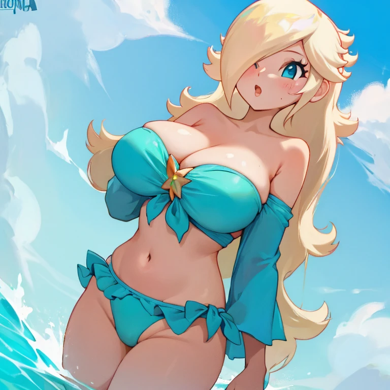 Rosalina has big  and is wearing her bikinis 