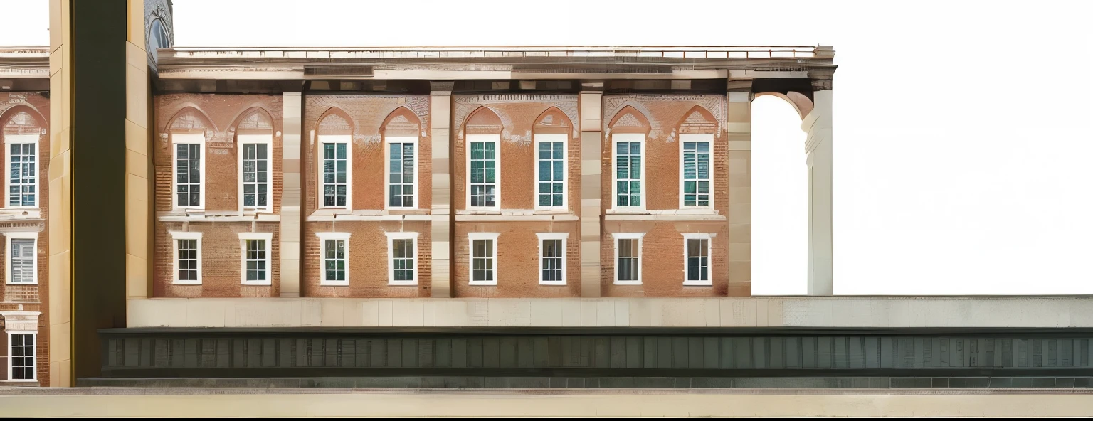 a highly detailed, realistic architectural photograph of a clocktower, hyper-detailed, photorealistic, detailed brick building, architectural masterpiece, inspired by the work of Robert Bechtle, realistic street scene, high resolution, highly detailed composition, frontal view