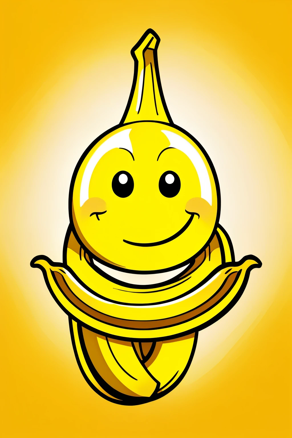 banana, banana, funny banana logo, smiley face banana holding a banana, unique, main yellow color, smile, funny, 2d photo, high quality, 4k, sharp, paiting, 2d, writing oh my banana