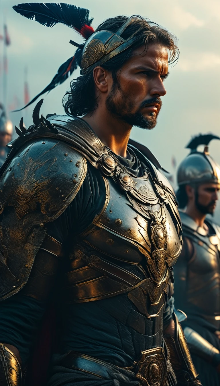 Create a detailed image of the annual Spartan event, featuring a massive arena where the best Spartan warriors and the bravest Helot slaves prepare to battle to the death, digital UHD (64k) image, cinematic film still dramatic side lighting, dramatic intense stare closeup portrait,  hdr,  shallow depth of field, vignette, highly detailed, high budget Hollywood film, cinemascope, moody, epic, gorgeous
, Highly detailed and clean, Photorealistic and cinematic masterpiece, professional photography, realistic, realism, 200k , Raytracing and light effect, digital, perfect composition, beautiful detailed intricate insanely detailed octane render trending on artstation, 8 k artistic photography, photorealistic concept art, soft natural volumetric cinematic perfect light, the morning mist shone on their bodies, award - winning photograph, masterpiece, raphael, caravaggio, greg rutkowski, beeple, beksinski, giger