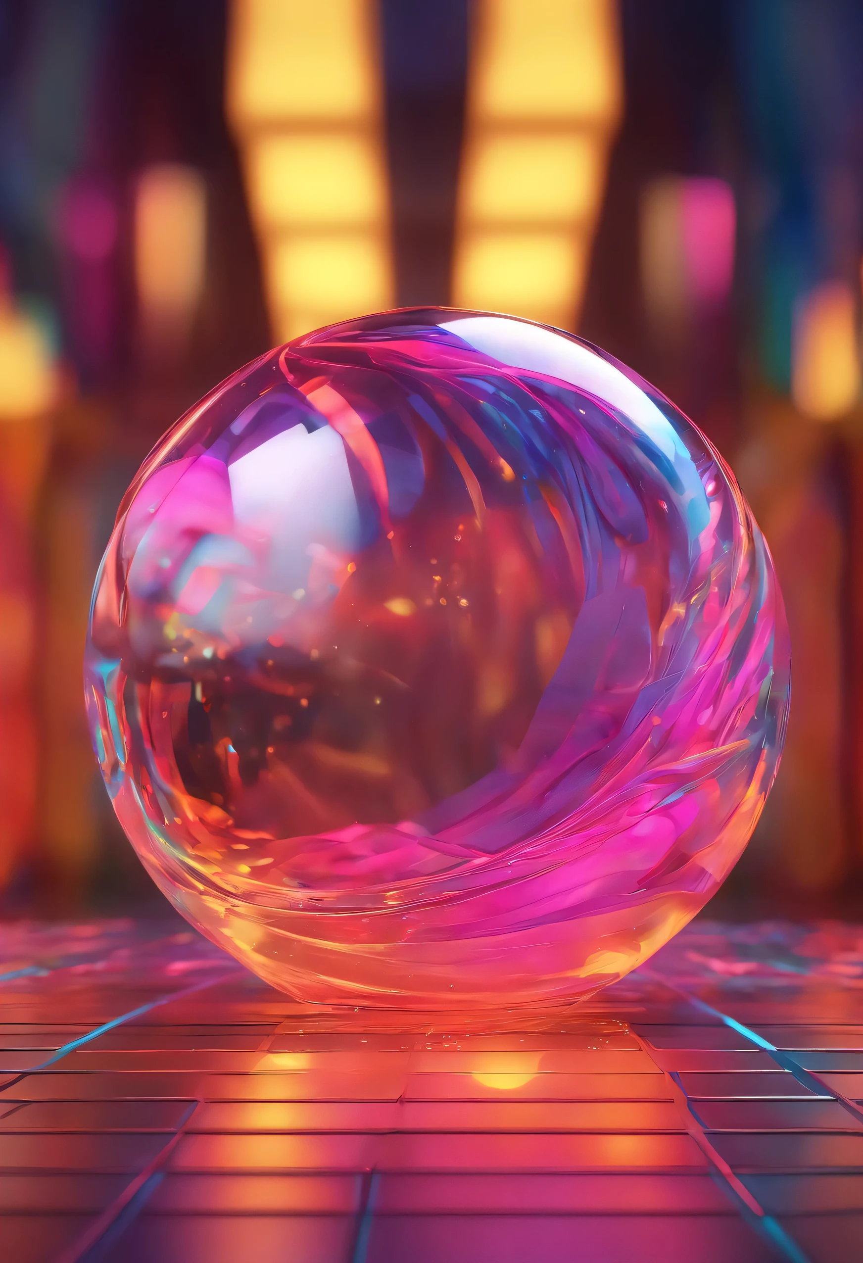 １One Liquid Ball、Colorful edges、beatiful lights、