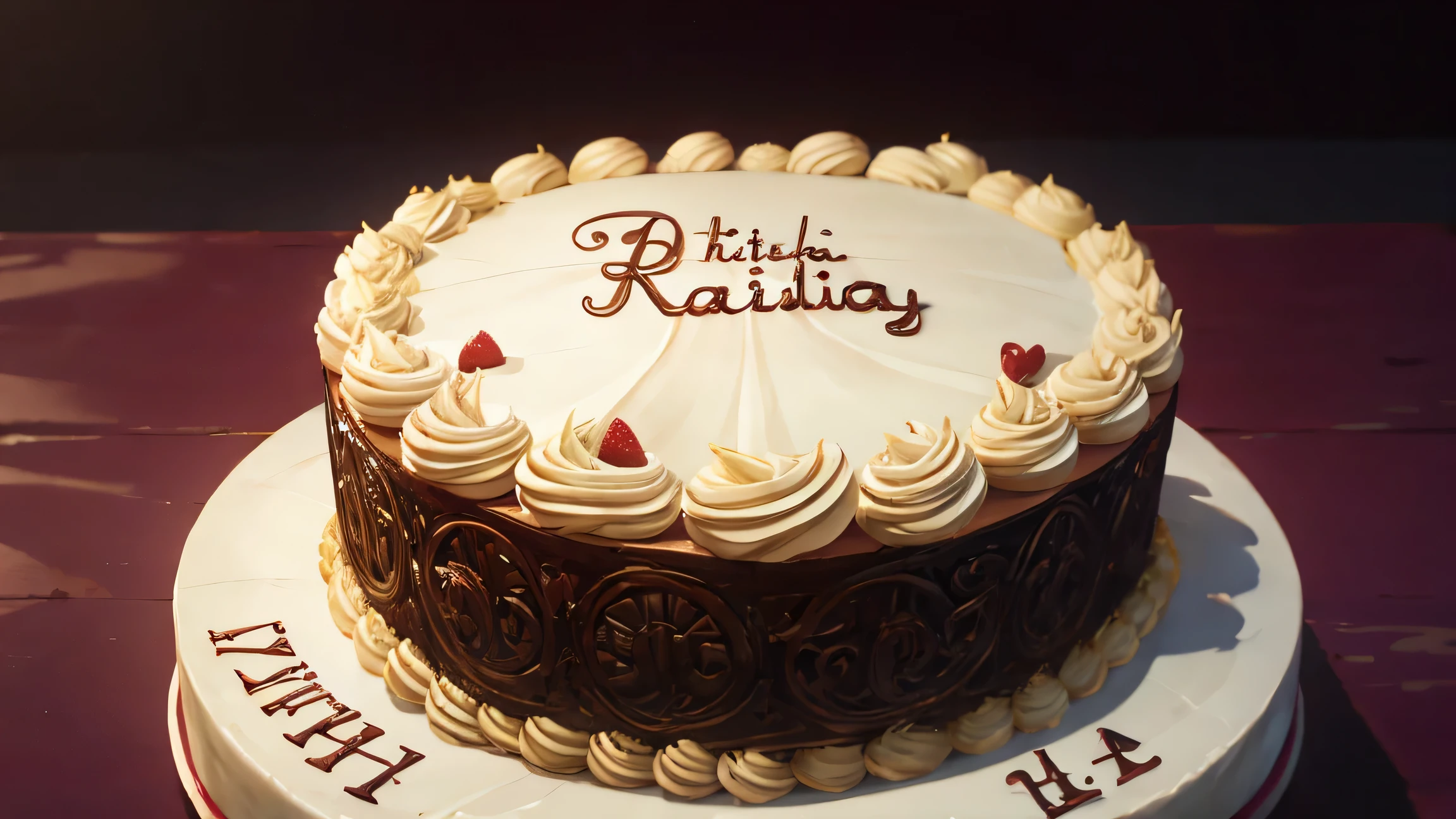 a cake with "Beatrix" written on it