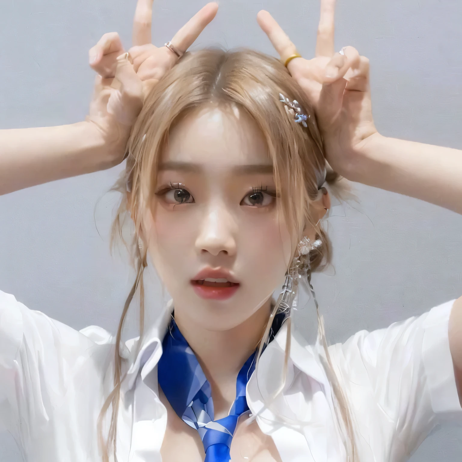there is a woman with a tie and a shirt on, jinyoung shin, jaeyeon nam, kim doyoung, roseanne park of blackpink, sun yunjoo, taejune kim, heonhwa choe, sakimichan, korean idol, wan adorable korean face, lalisa manobal, kim hyun joo, jia, kda, shikamimi