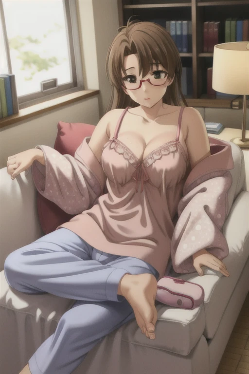 Wearing sexy pajamas, graceful, Coquettish, Study Room, sofa, Random fascinating movements, To the camera, Imaginative, First Love