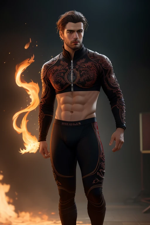 full body, ultra realistic, high definition, high quality, fractal translucent fantasy handsome hunky Jack Blaze in red underwear spandex, face frontal camera focus asymmetrical face details
, trending on artstation, sharp focus, studio photo, intricate details, highly detailed, by greg rutkowski