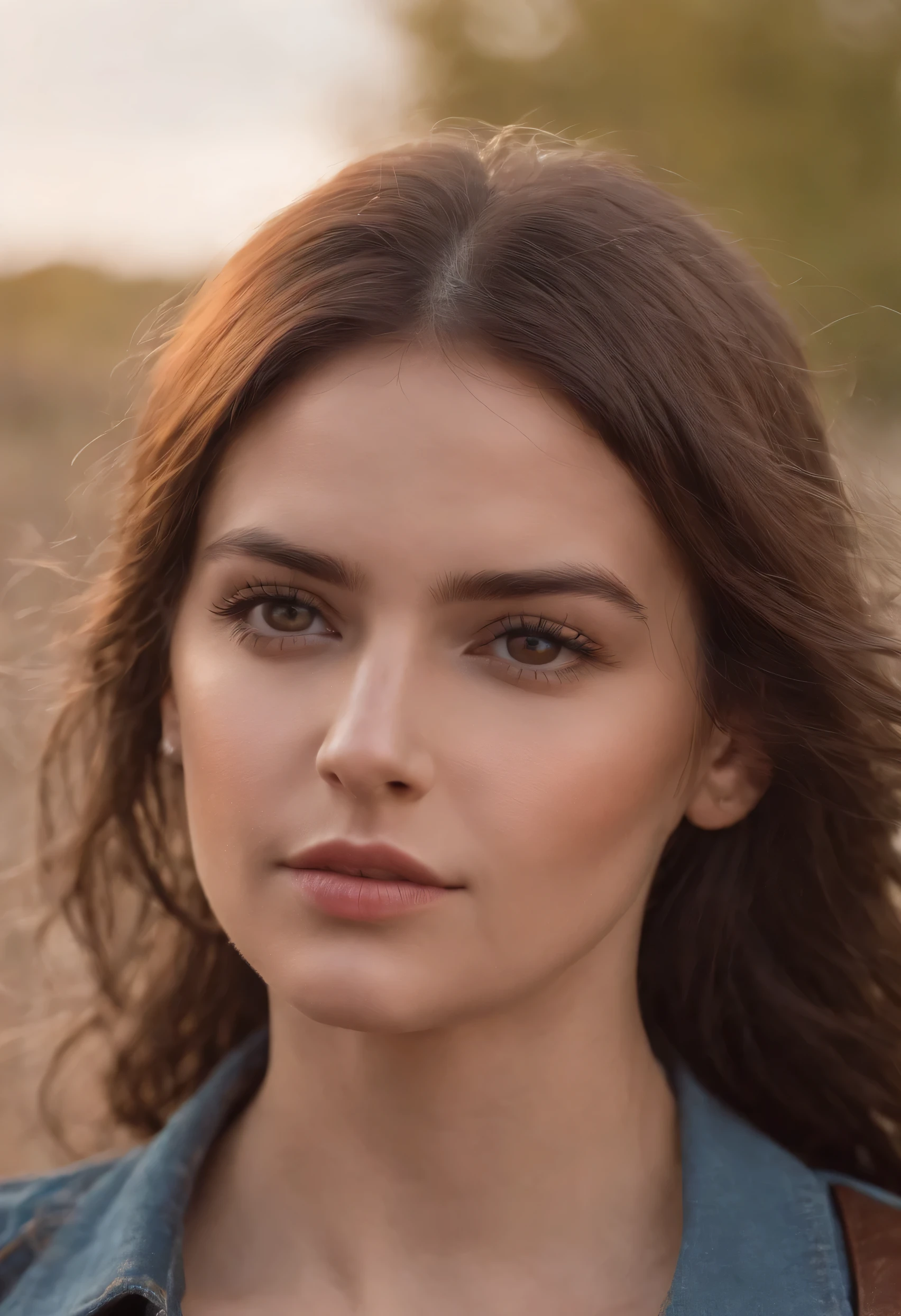 hermosa mujer europea,mechas,locomotora,musculoso,long brown hair,hermoso rostro,Wasteland Wind