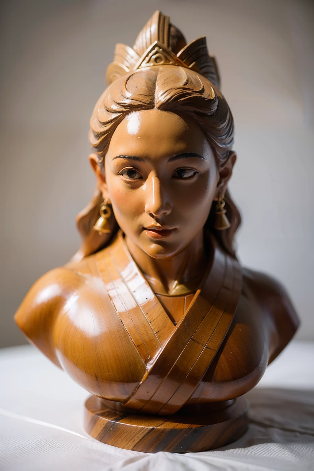 A simple cartoon Taishan God，Exaggerated styling，Inspiration from Instagram，Woodcarving，stone carving，Stone statue