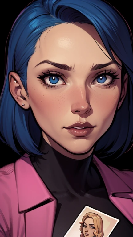 um desenho de uma mulher com umae cabelo preto, estilo de arte de charlie bowater, arte do personagem charlie bowater, desenhado no estilo digite germe, estilo charlie bowater, digite germe. alto detalhe, digite germe style, retrato de personagem em close, digite germe portrait, style digite germe, Neoartcore e Charlie Bowaterum close up de uma mulher com um top preto e um cabelo castanho, digite germe detailed, digite germe and warren louw, Phil Noto comic art, digite germe comic, digite germe. alto detalhe, digite germe style, digite germe portrait, zenoscope, Phil Noto, digite germe Greg rutkowski _ Greg
