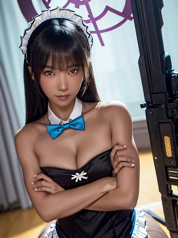 masterpiece, top quality, techno, sailor suit, near future, cyberpunk, micro bikini, maid, girl, young, cute,