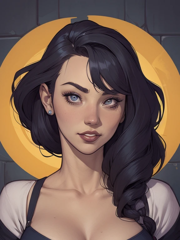 Cartoon style digital illustration style GTA digital style, estilo atompunk design de personagens altamente detalhado, arte digital detalhada coragem, Forest fan art, Design de personagens de retrato, beautiful digital illustration, retrato de alta qualidade, Arte em quadrinhos, mulher jovem cabelo com transas lindas . Queen Anna of ArendelleBeautiful lined eyes Medium large bust and wonderful sexy clothes. image expression of sexual desire from waist to head illustration Queen Anne of Arendelle atompunk style Fallout 4 style pose playboy magazine with beautiful breasts without clothes wonderful breasts Character Christina Ricci black hair style Morticia AddamsCartoon image of a woman .cartoon style illustration, estilo de arte dos desenhos animados, estilo de arte dos desenhos animados, digital illustration style, um close up de um desenho animado de uma mulher em um traje, Adam Hughes, Branca de Neve as a d & lutador, Branca de Neve, estilo pinup em quadrinhos, inspirado por Bruce Timm, por Bruce Timm, zenoscope, retrato de Branca de Neve, estilo de quadrinhos, Design de personagens de quadrinhos dos anos 90, Otto Schmidt, arte em estilo de quadrinhos, arte em quadrinhos