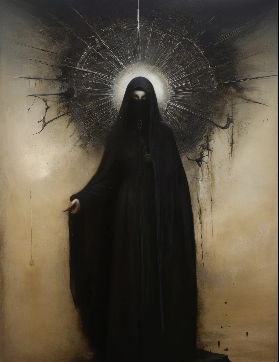 James Gurney, Surrealist art , dream-like, Mysterious, Provocative, symbolic, Complex, detailed,, (Gothic but very beautiful:1.4), (masterpiece, highest quality:1.4) , Nicola Samori Style,
