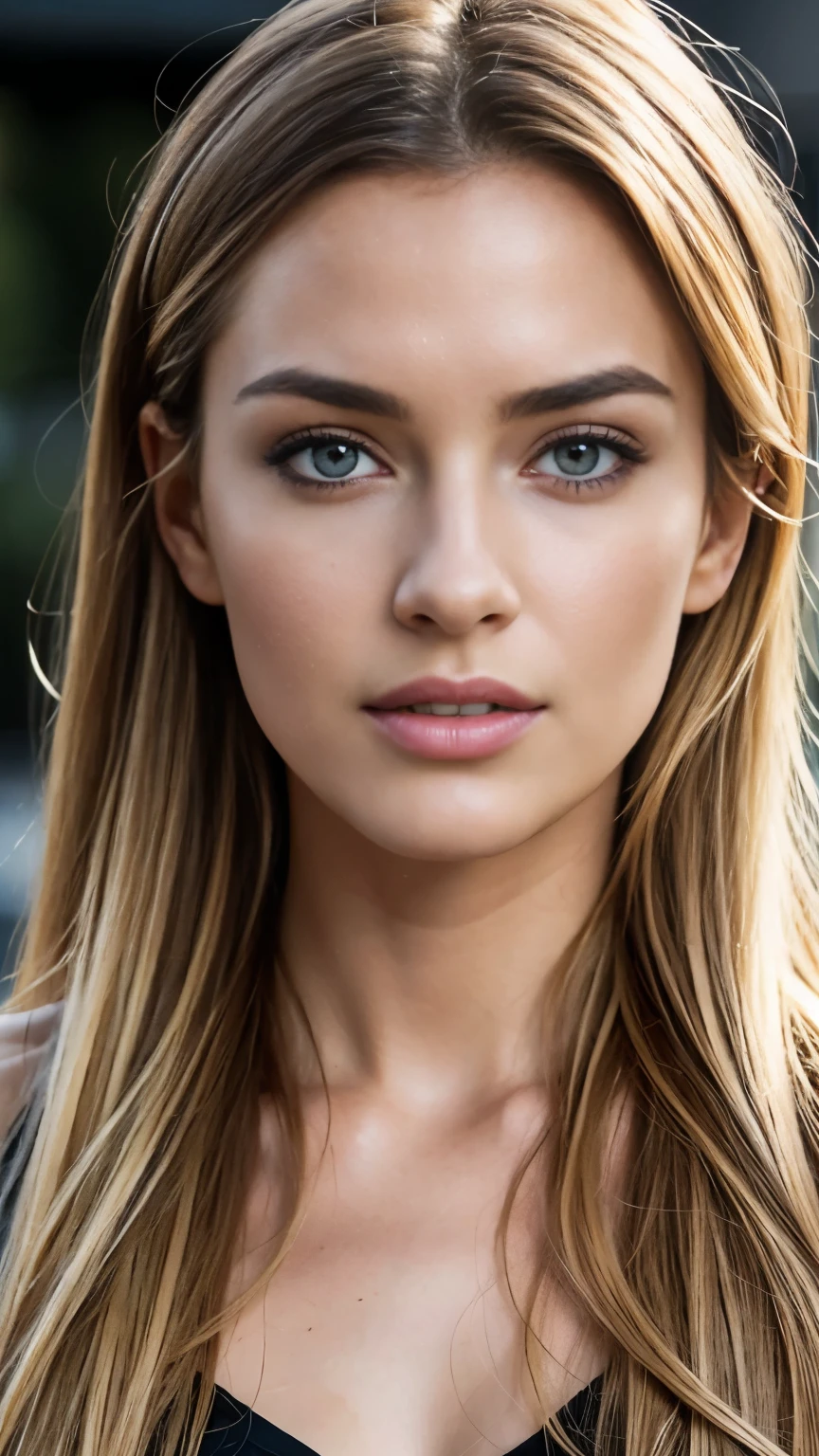 ((best quality)), ((Meisterwerk)), (Detailliert), Perfektes Gesicht((best quality)), ((Meisterwerk)), (Detailliert), Perfektes Gesicht(best quality)), ((Meisterwerk)), (Detailliert), Perfektes Gesicht(best quality)), ((Meisterwerk)), (Detailliert), Perfektes Gesicht,stunning realistic, photorealistic, photorealism, 1 beautiful spain girl,small nose,17 years old,Brown long hair,Full Length Image, Masterpiece, Top Quality, Raw Photo, Photorealsitic, Beautiful Girl, Cute, Fine Eyes, Hairstyle Arrangement, Depth of Field, Ultra High Resolution, (Realistic and realistic photo: 1. 37), High Resolution RAW Color Photo, Fine, very detailed, highly detailed eyes and face, sharp pupils realistic pupils, sharp focus, cinematic lighting, coherent hair, blonde hair, clean clothes, close-up of face, masterpiece, realistic skin texture, ultra fine, shiny hair and skin American New York background, best quality, realistic, ultra fine, delicate, high resolution, 8K wallpaper, one beautiful woman, one beautiful woman Blonde braided hair, Large cleavage visible, Wearing flattering see-through dress shirt with open collar, Sharp focus, Perfect dynamic composition, Fine and beautiful eyes, Thinning hair, Fine and realistic skin texture, Fine details, Close-up portrait, Model body shape Thinning hair, Fine and realistic skin texture, Smiling, Dynamic angle, Full body shot, Elegant, Model's body type