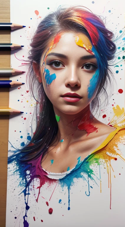 Colorful, multiple colors, intricate detail, splash screen, photorealistic, intricately detailed fluid gouache painting, calligraphy, acrylic, watercolor art,
masterpiece, best quality, 1girl, <lora:kwFemaleBeta42_SDXL_v1:1>, cleavage