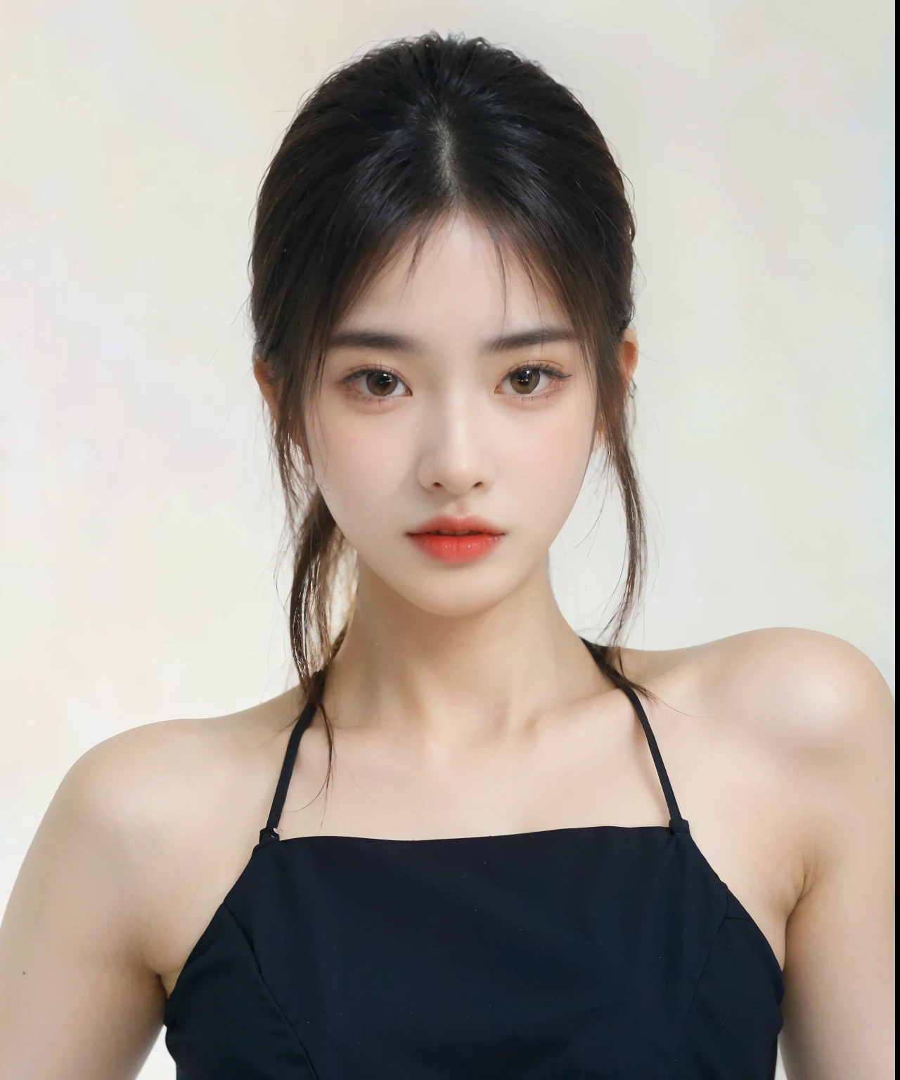 A woman taking a picture wearing a black top and black skirt, blackpink jennie, Heonhwa Choi, common ratio, Lee, Ji - Eun, Lee, Ji - Eun, Lulu Chen, Ye Wenfei, Minchen Shen, Jiyoon Chae, Beautiful Korean Woman, Shentong Chen, Luge, Jaeyeon Nam, jimin park