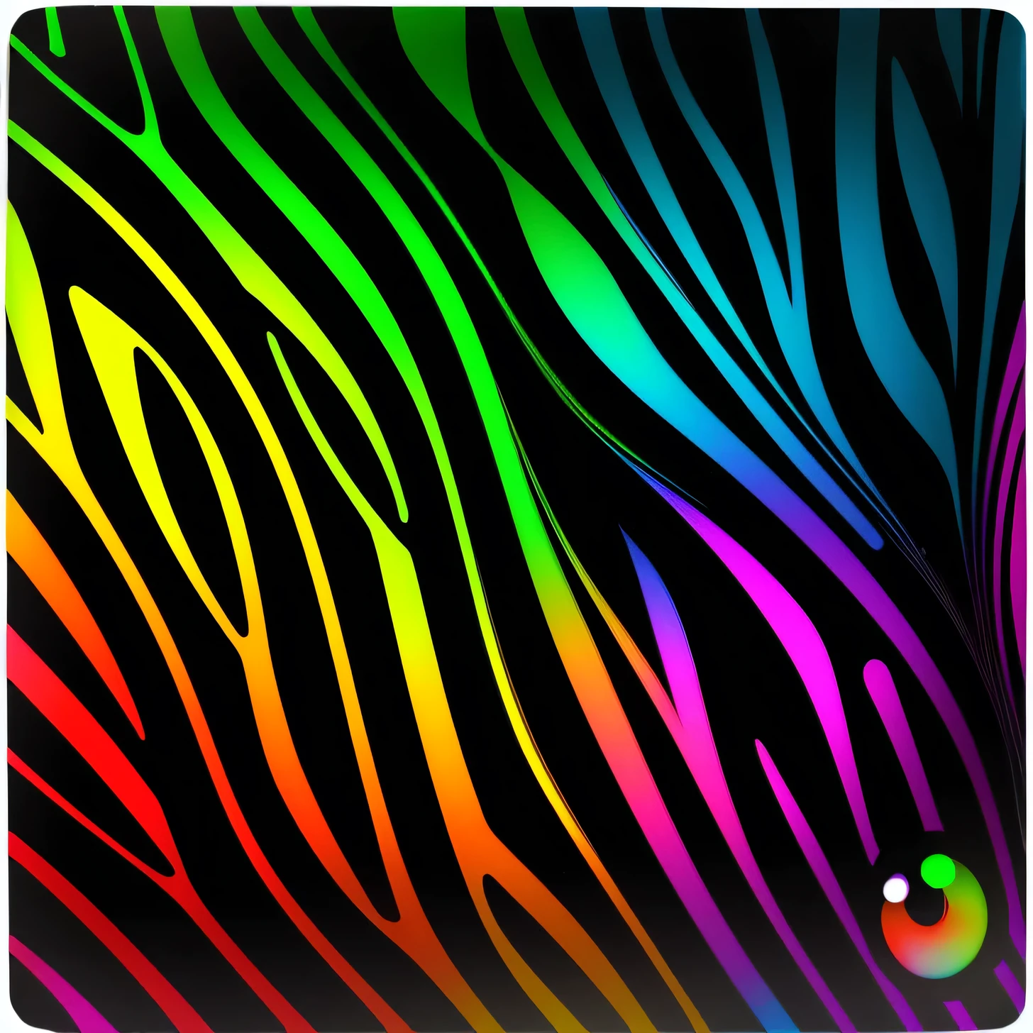 Close-up of a colorful zebra-print mouse pad, Colorful dark vector, Color HD pictures, trippy colors theme, High-contrast HD with vivid colors, energetic & Color Background, Rainbow stripe background, amazing Color Background, Dark iridescent fur, trippy colors scheme, trippy colors, neon color bleed, Rainbow Background, monitor wallpaper, Bright colors!, Rainbow Background, wallpaper"