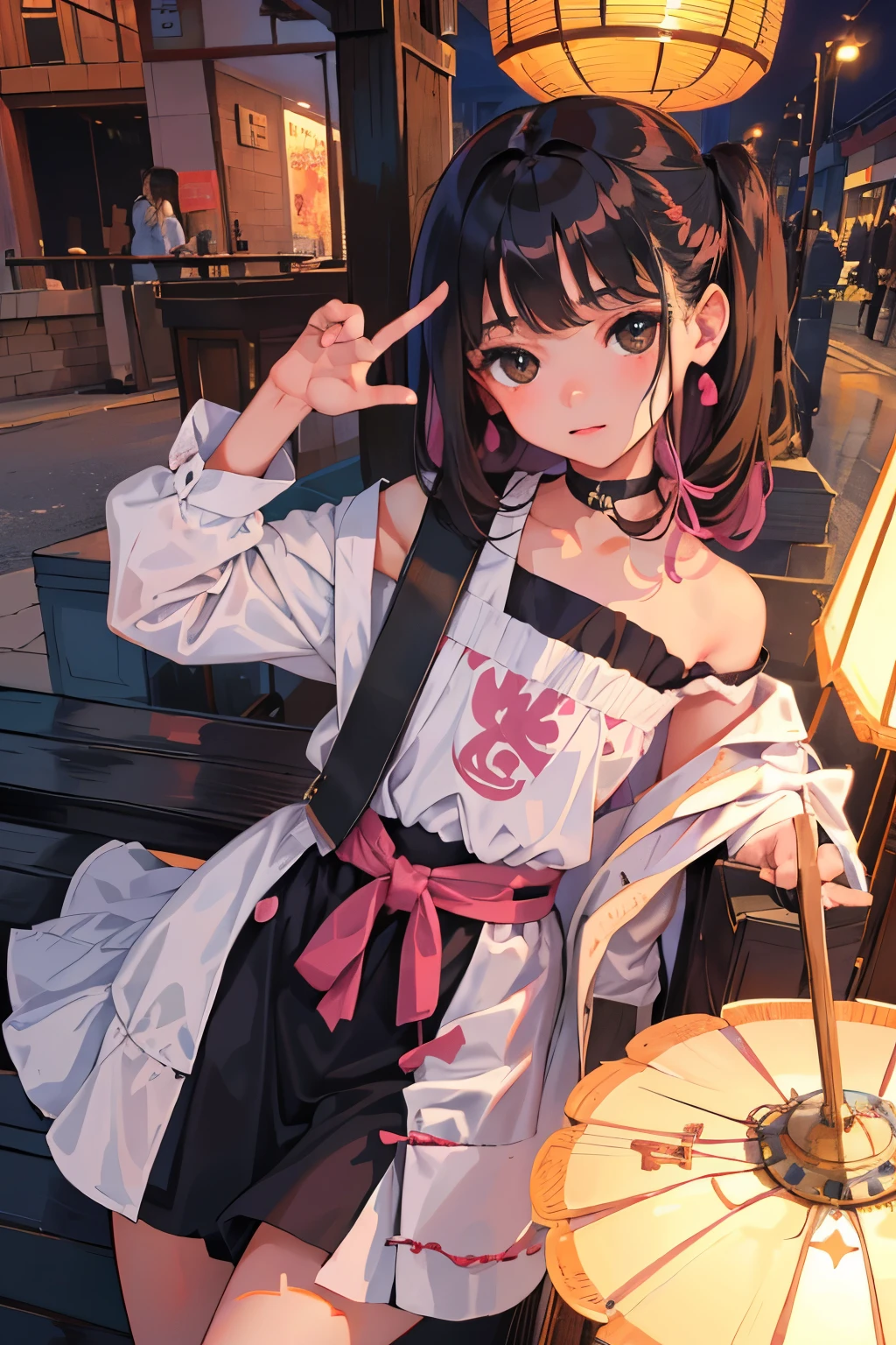 (child),highest quality,Beautiful face in every detail,cute,Dark brown eyes,(背の低いcute女の子,Small young student,Young delicate girl),(masterpiece,Top quality),Black Hair,Sleepy expression,Sleeveless,(Pink shortountain trail