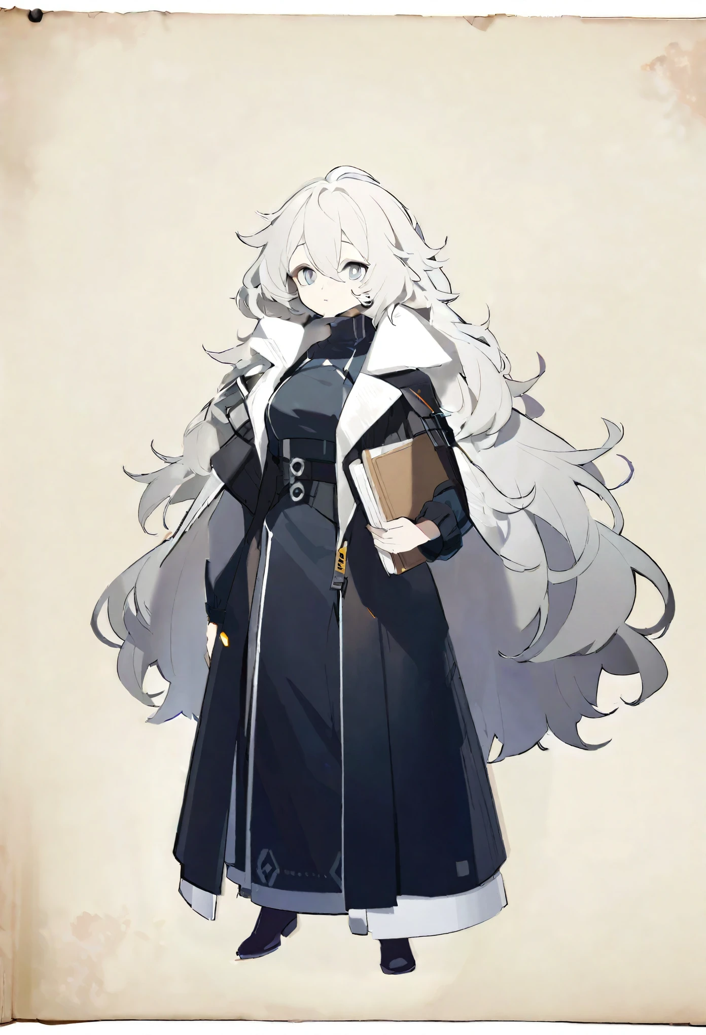 Cape,Long sleeves,one piece,Bolero,dress,Waist,Stylish,Holding a book,Arknights Wind,