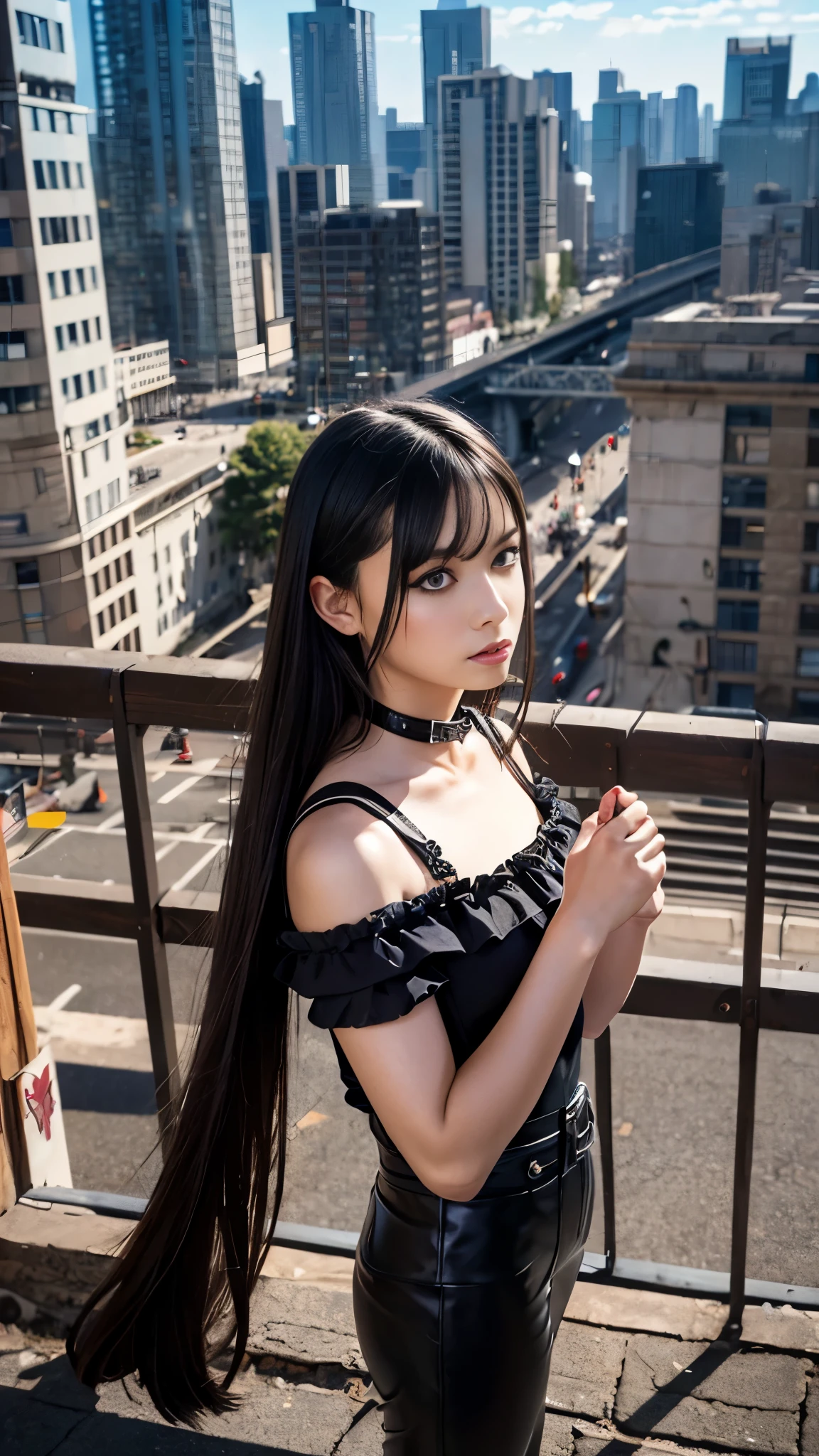 (Highly detailed CG Unity 8k wallpaper),(masterpiece), (highest quality), (Super detailed), (Best illustrations),(Best Shadow), Cowboy Shot, (Sharp eyeliner, eye shadow, Fine grain:1.1), (Urban Background:1.2), ,break , mod3 (Girls&#39; Frontline), , 