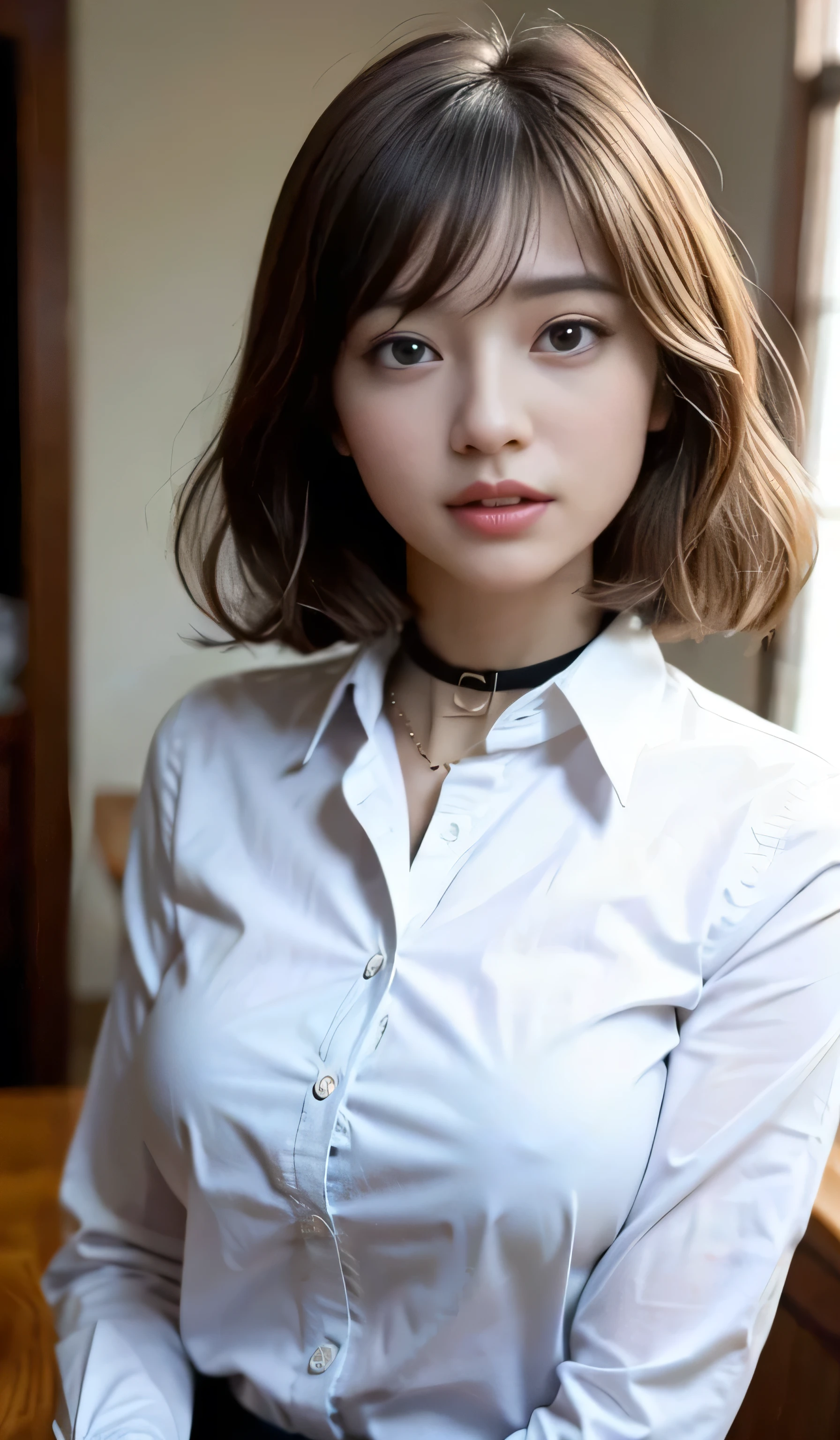 black business shirt with collar,