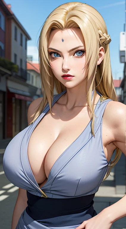 masterpiece, best quality, Extremely detailed, 1 Girl, Upper Body,
long hair, Blonde Hair, French Braid, blue eyes, Bangs,
Wearing a street hoodie, fashionable,
(((Large Breasts、Breast sagging、Low-cut,Cleavage,Wide hips,)), It’s cool to see the audience’s attitude, Tsunade \(Legend of the Ship\)
