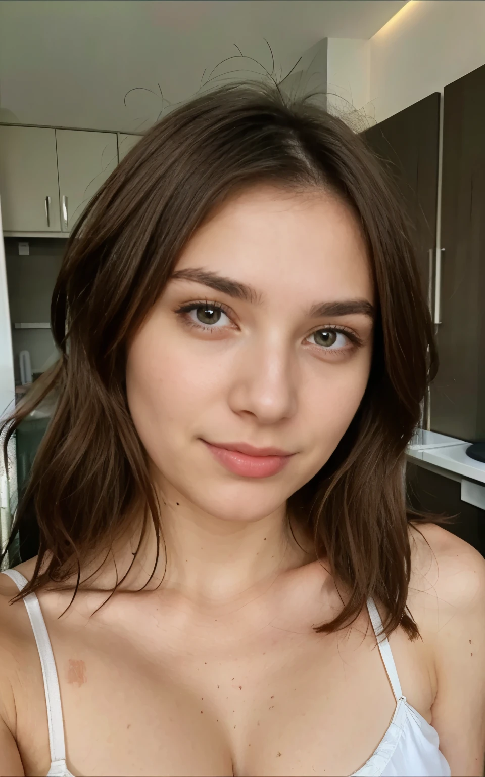 Ragazza capelli biondi occhi verdi 