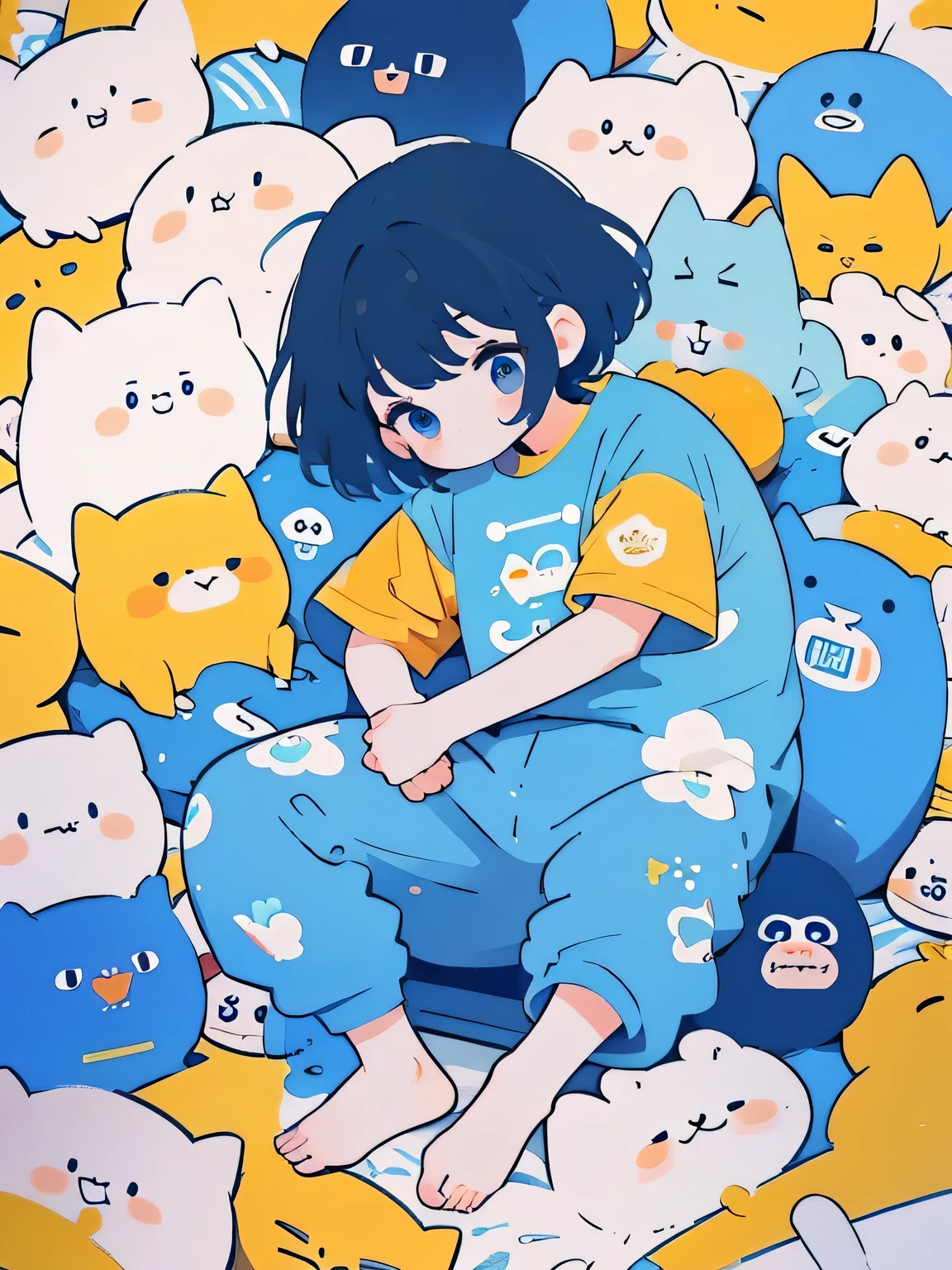 Fujio Akatsuka style, Masterpiece, best quality, 8k, nap