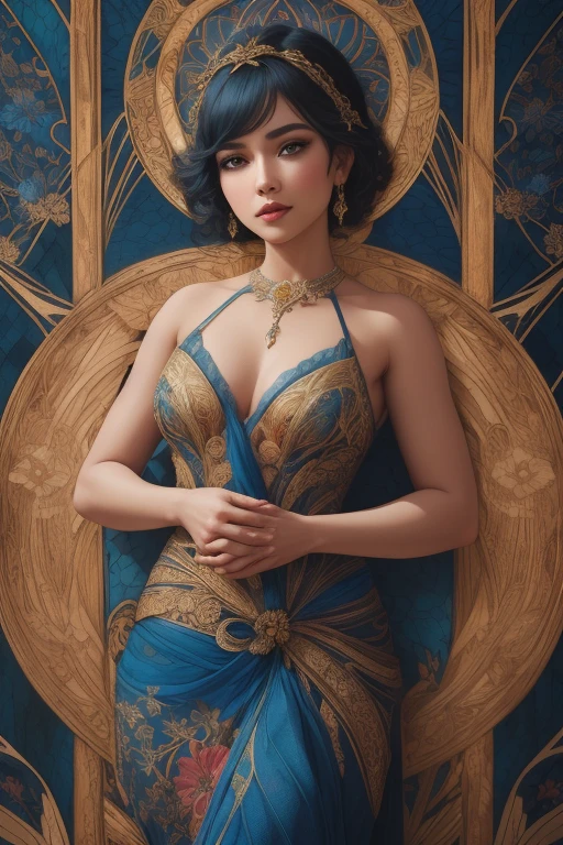 intricate details, small breast, black hair, bob haircut, blue eyes, beautiful face, perfect illumination, beautiful detailed eyes, dominant sight, stunningly beautiful woman, detailed hairstyle, detailed background, dark blue dress, long dress, detailed intricate dress, laying on a bed, perfect anatomy, full body, crossed legs
<lora:Furtastic_Detailer:0.8>
<lora:wrenchsfantasy:0.7> wrenchsfantasy, fantasy, glowing