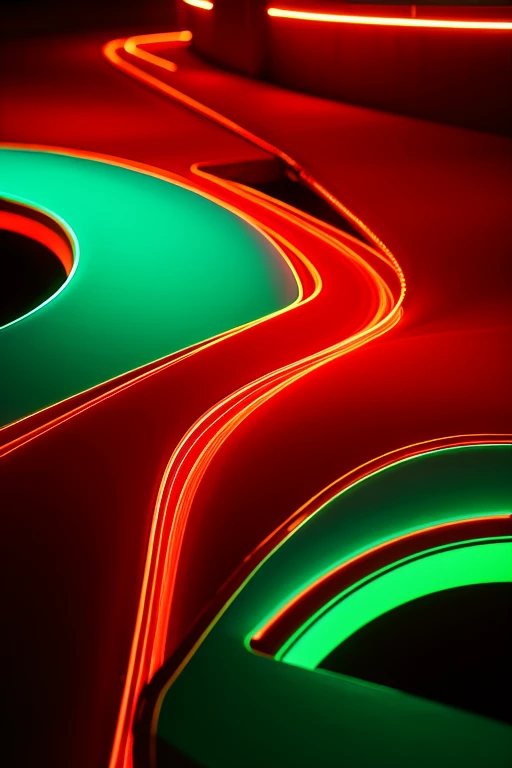 Red Neon Abstract