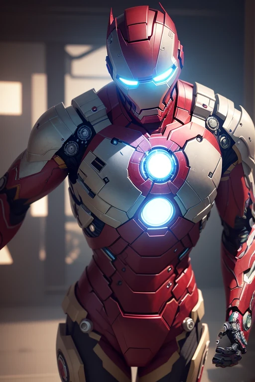 a highly detailed and realistic 3d render of an arc reactor from the iron man suit, intricate mechanical gears and components, glowing blue core, metallic textures, chiaroscuro lighting, cinematic composition, award-winning digital art, octane render, hyper-realistic, 8k resolution, photorealistic, stunning detail, dynamic lighting