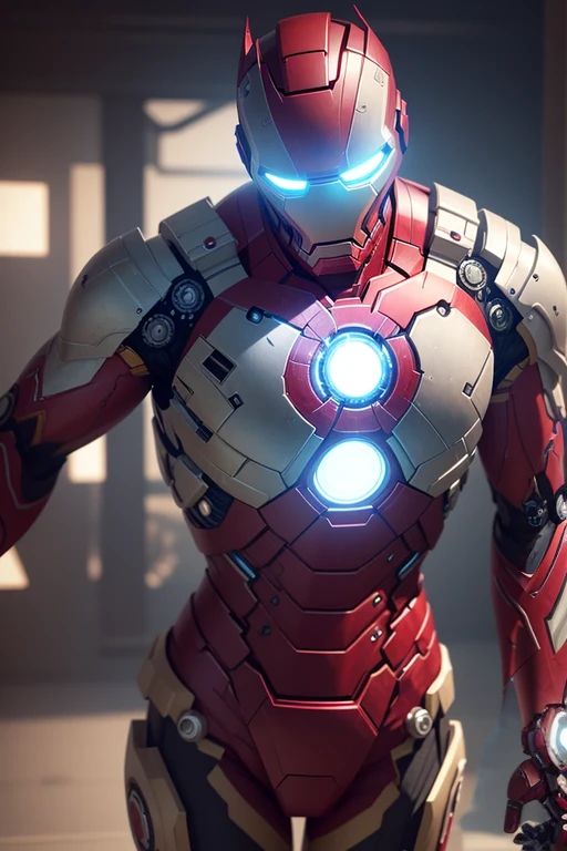 a highly detailed and realistic 3d render of an arc reactor from the iron man suit, intricate mechanical gears and components, glowing blue core, metallic textures, chiaroscuro lighting, cinematic composition, award-winning digital art, octane render, hyper-realistic, 8k resolution, photorealistic, stunning detail, dynamic lighting
