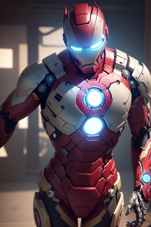 a highly detailed and realistic 3d render of an arc reactor from the iron man suit, intricate mechanical gears and components, glowing blue core, metallic textures, chiaroscuro lighting, cinematic composition, award-winning digital art, octane render, hyper-realistic, 8k resolution, photorealistic, stunning detail, dynamic lighting