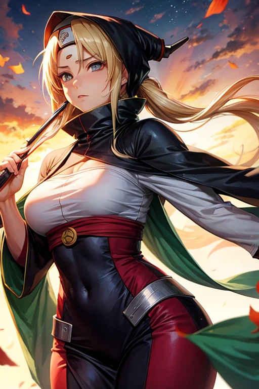 Tsunade from Naruto anime with big  and using hijab
