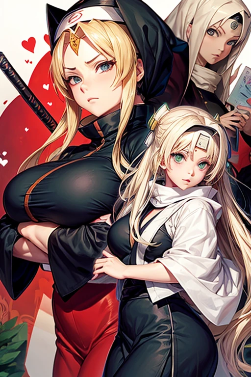 hiper-realista {Personagem Tsunade Senju Naruto, (suado)}