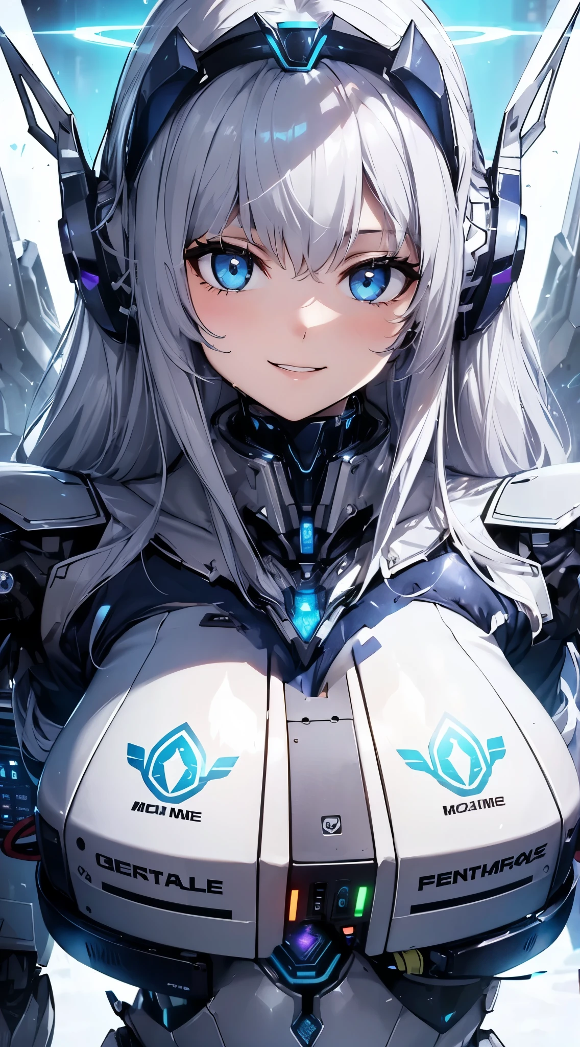 A huge lens with a shining pillar of light、Connected Machines、cable